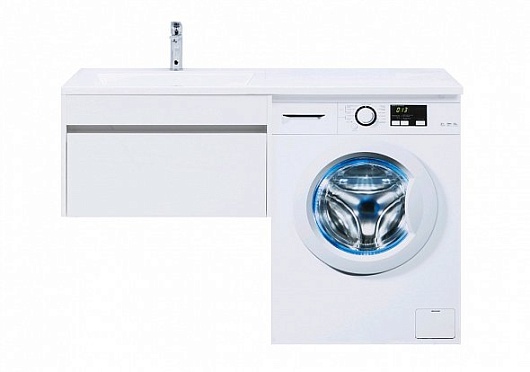 Aquanet Тумба с раковиной Токио 130 L подвесная – картинка-13